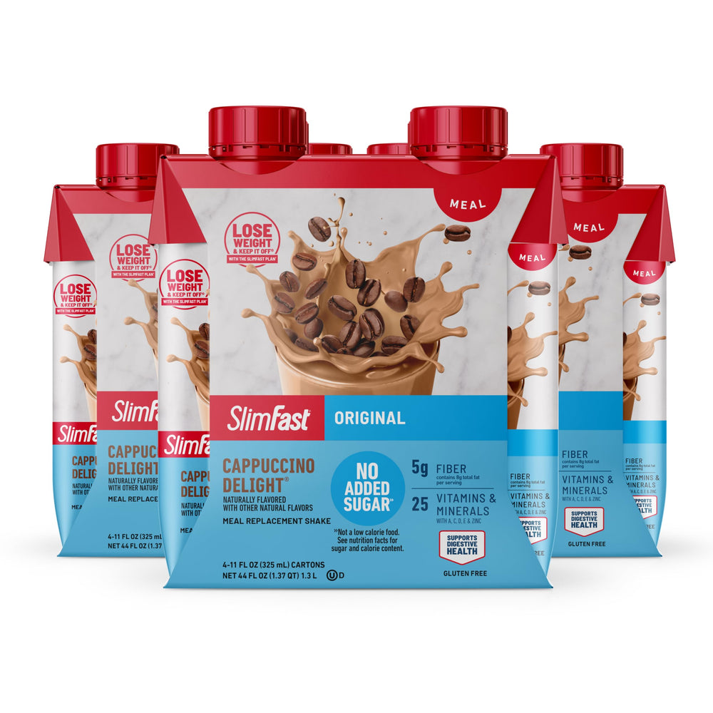 SlimFast botella frontal Cappuccino Delight, conveniencia para reemplazo de comida
