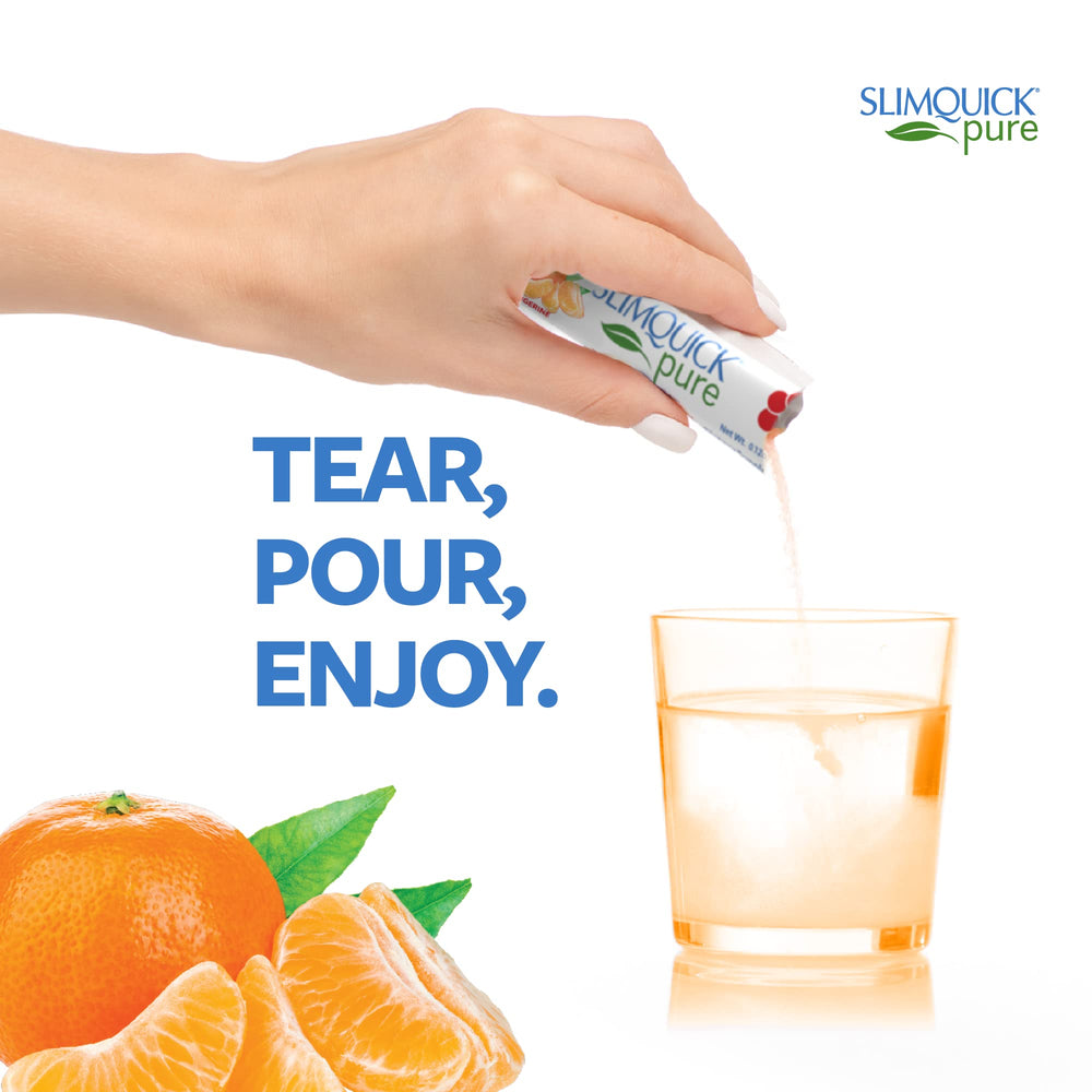 SlimQuick bebida en vaso con hielo, refresca y ayuda a la saciedad