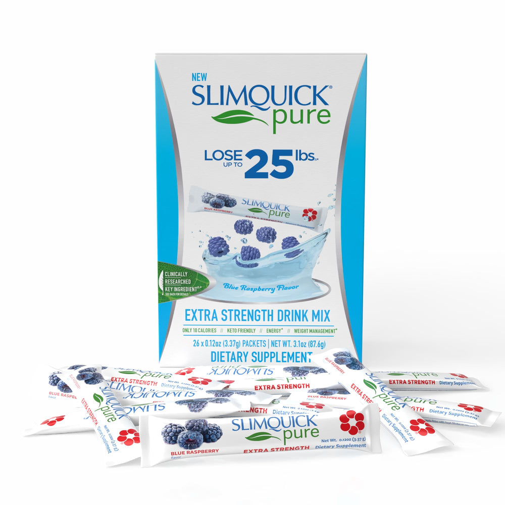 SlimQuick frente del paquete mostrando sobres y beneficio práctico