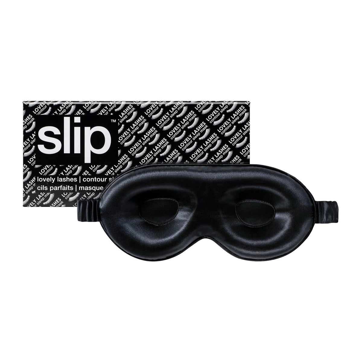 SLIP máscara frontal negra mostrando cobertura y bloqueo de luz
