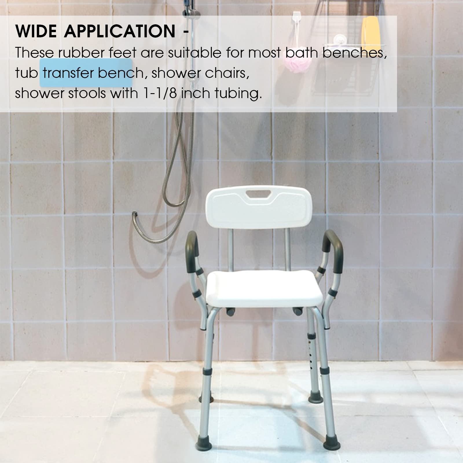 sliverdew tapón instalado en silla de ducha, uso más seguro