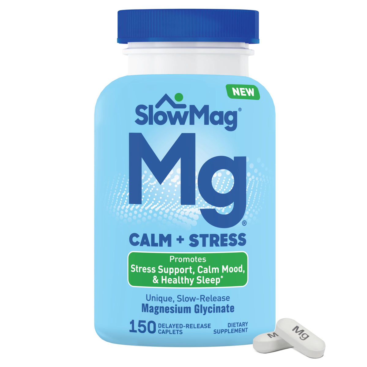Slow-Mag envase frontal mostrando cantidad y formato, ideal para planificación diaria