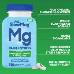 Slow-Mag tabletas en mano para comparar tamaño y facilitar la dosificación