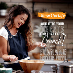 Smart for Life primer plano de textura crujiente enfatizando proteína