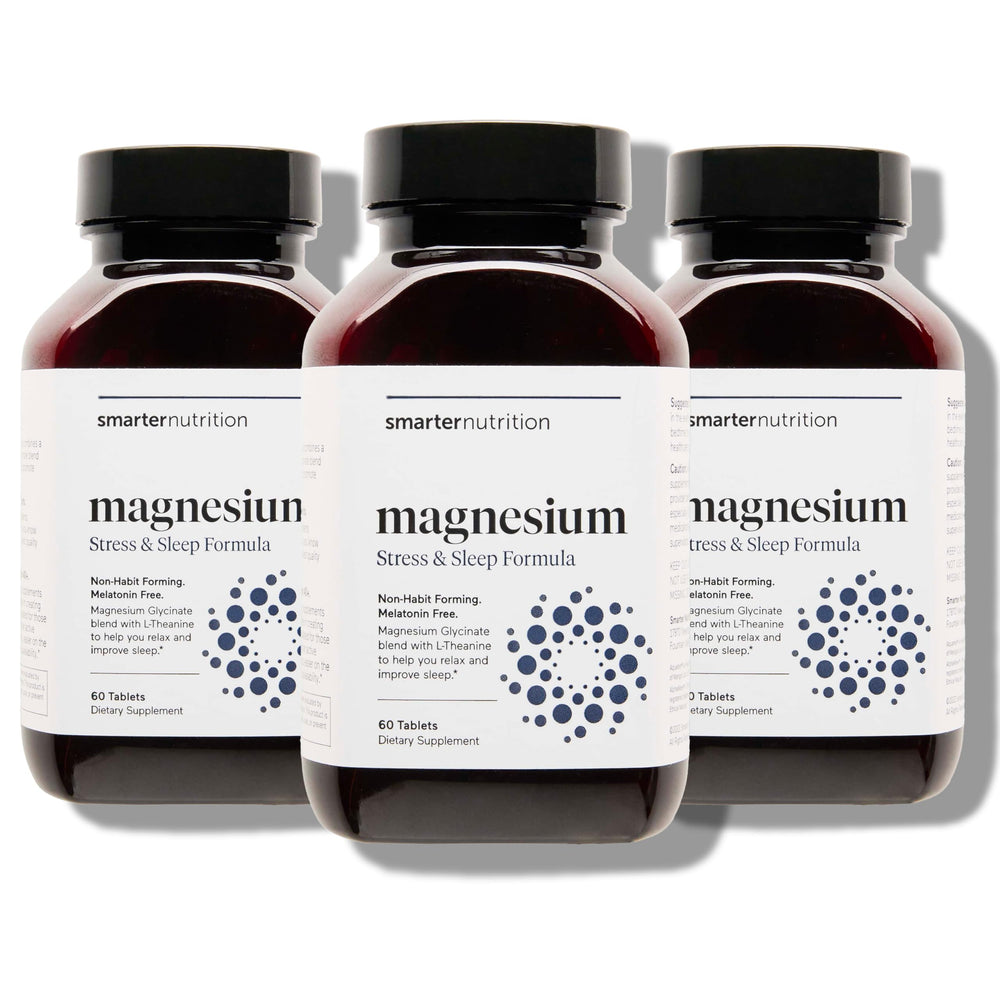 SmarterNutrition frasco frontal mostrando etiqueta y beneficio de absorción