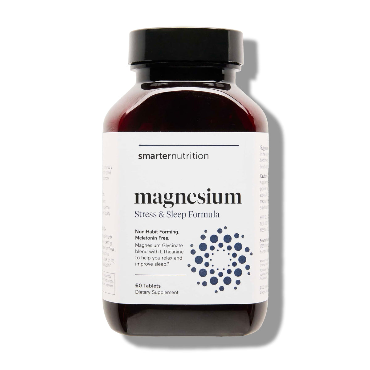 SMARTERNUTRITION envase frontal del complejo de magnesio, claridad en etiquetas