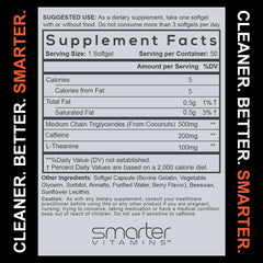 SmarterVitamins softgel en escritorio para enfoque durante jornada laboral