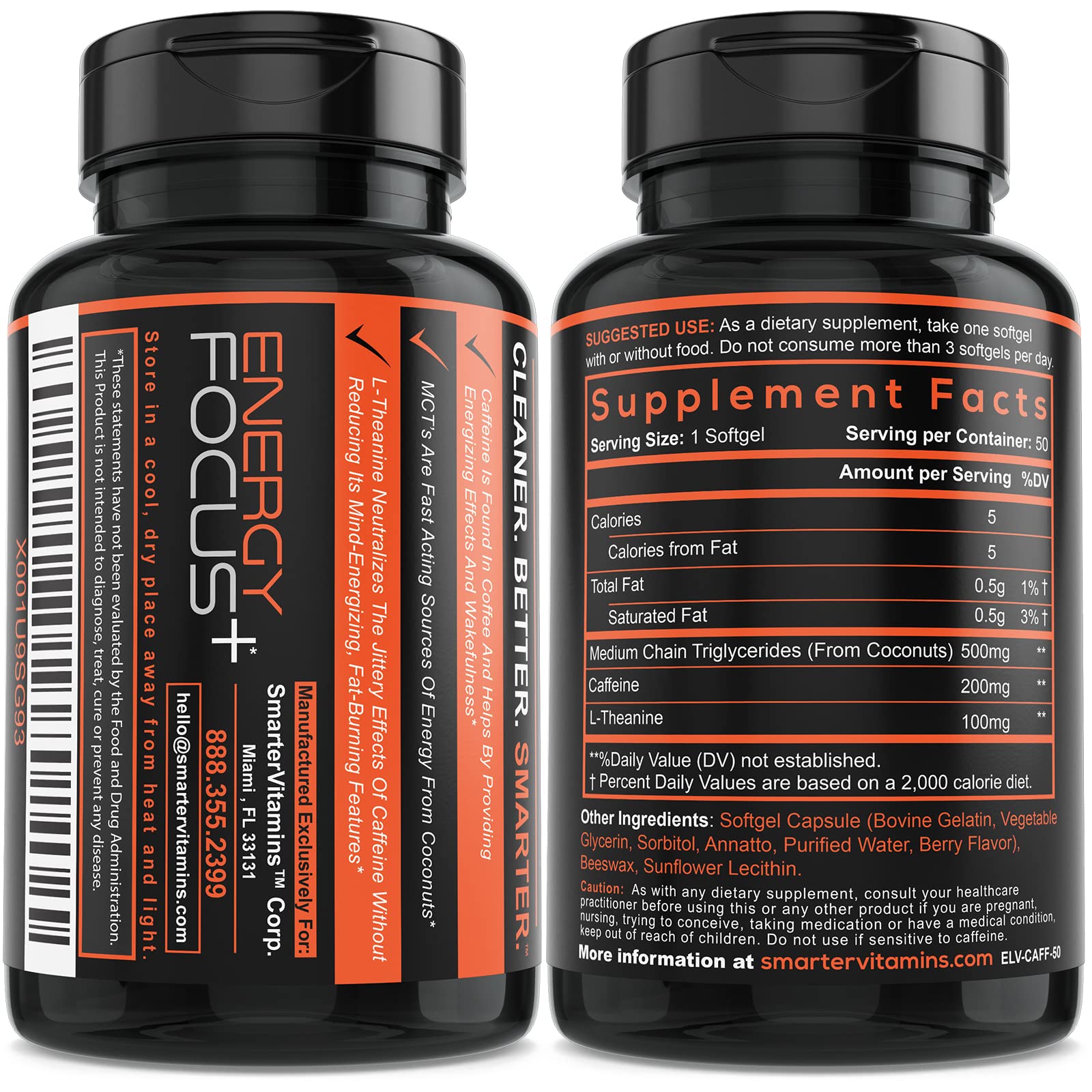 SmarterVitamins etiqueta con ingredientes y dosis clara para elección informada