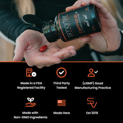 SmarterVitamins etiqueta nutricional clara indicando dosis y pruebas de terceros