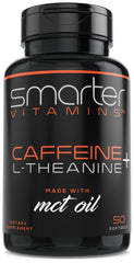 SmarterVitamins frasco frontal con 50 softgels mostrando diseño y cantidad