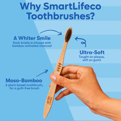 SmartLifeco estuche de viaje abierto con cepillo, traslado higiénico fácil