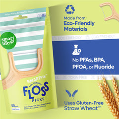 SmartLifeco flosser en uso entre dientes apretados, limpieza eficaz