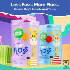 SmartLifeco manos de niño sujetando flosser, fomenta autonomía en limpieza