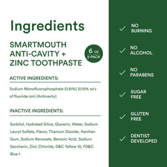 SmartMouth comparación de tamaño de 6 oz ideal para uso prolongado