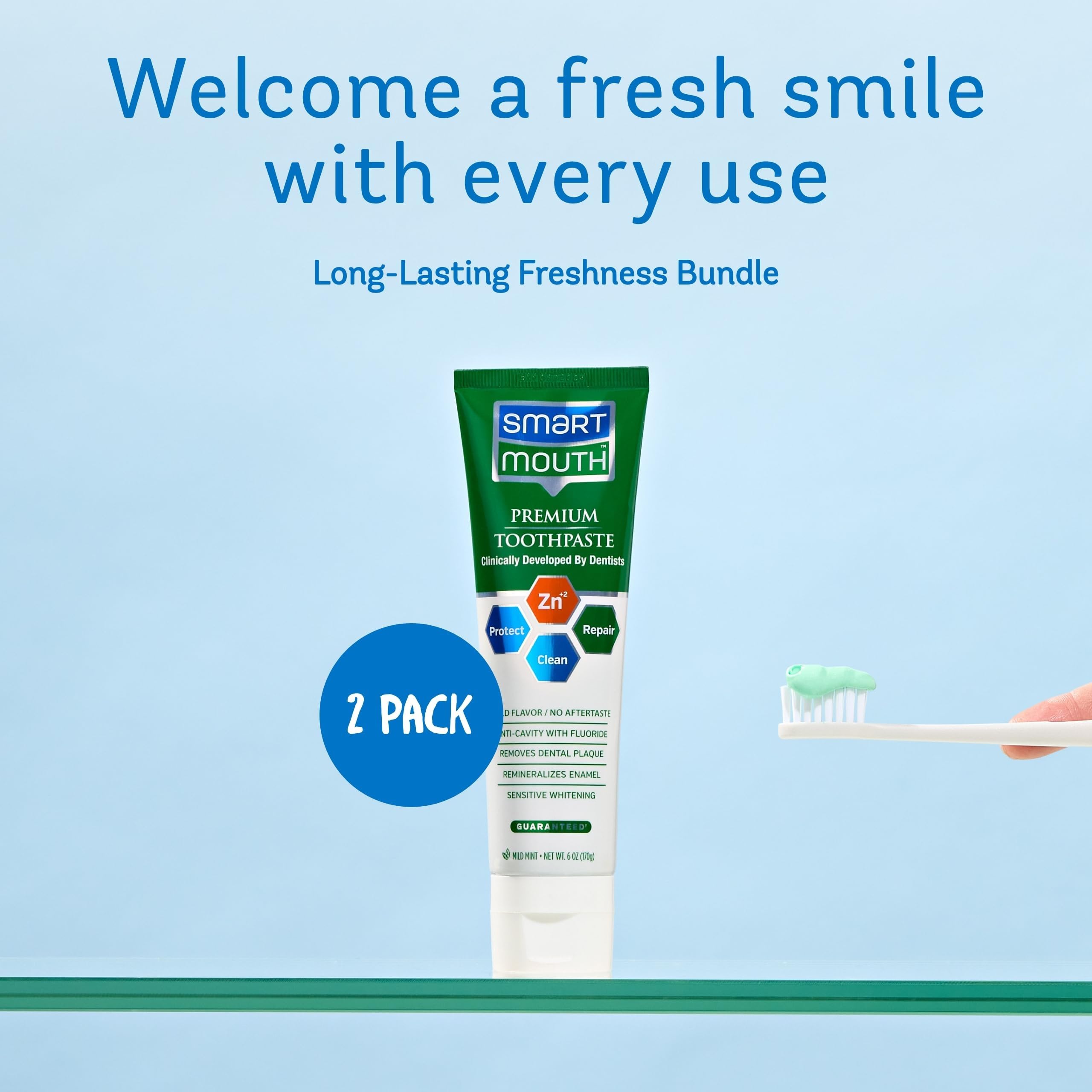 SmartMouth crema en cepillo listo para uso con efecto blanqueante suave