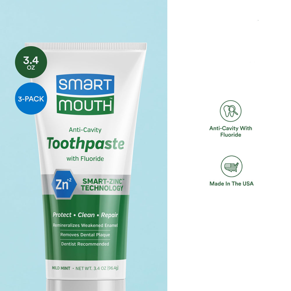 SmartMouth textura de pasta cremosa que facilita limpieza suave