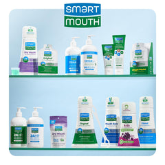 SmartMouth etiqueta con ingredientes que resalta zinc y xilitol beneficiosos