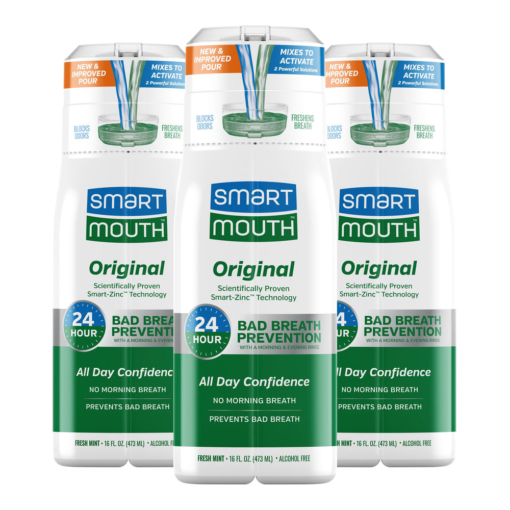 SmartMouth frente del empaque mostrando frescura instantánea