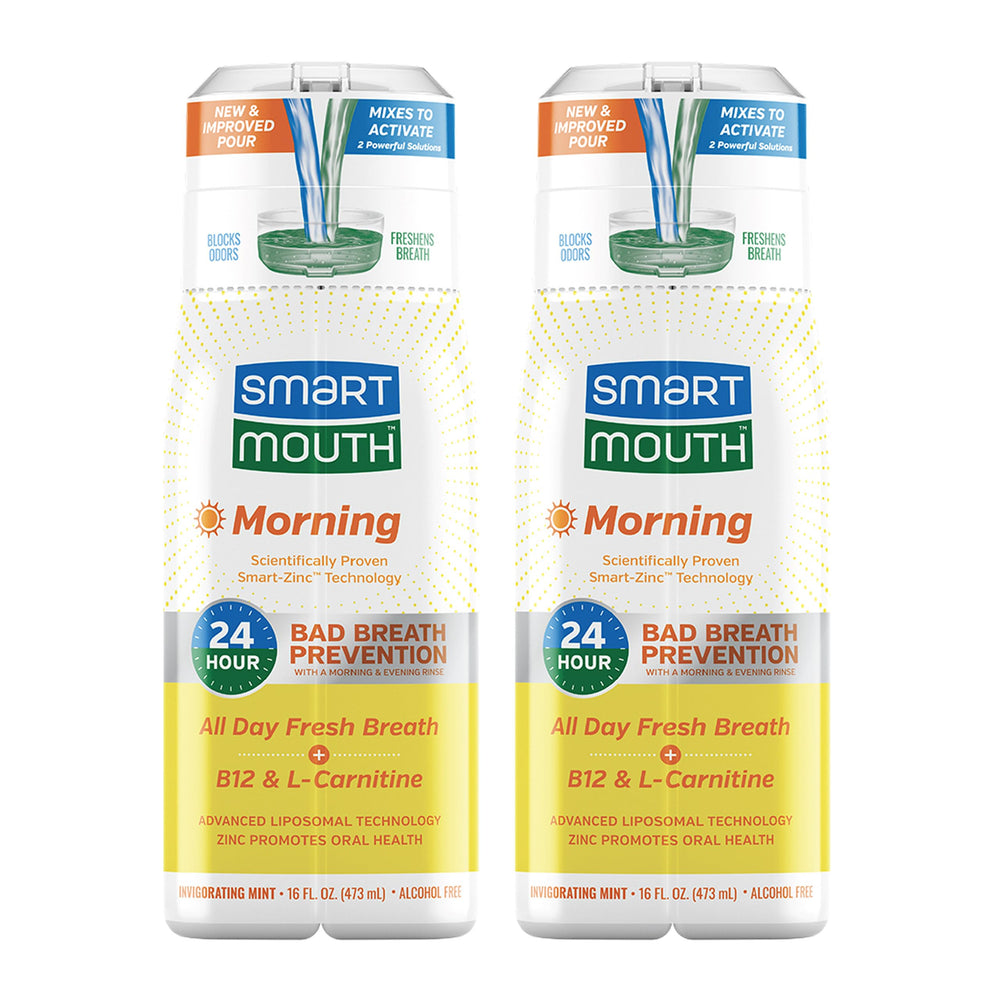 SmartMouth frontal del envase mostrando el diseño y beneficios visibles