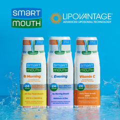 SmartMouth pack de dos botellas sobre una mesa mostrando la presentación