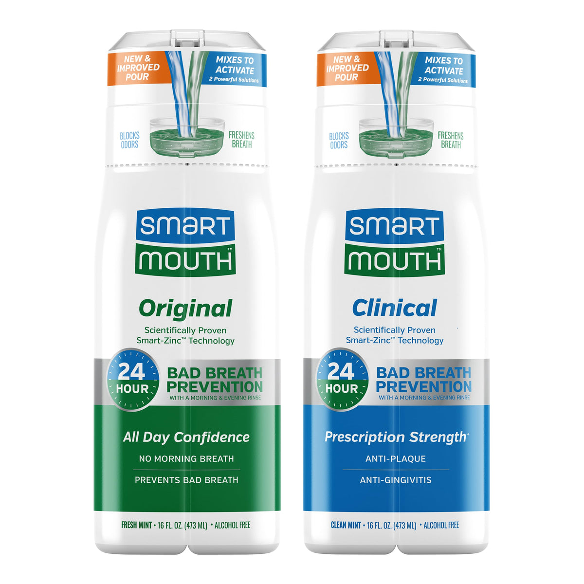 SmartMouth empaquetado frontal mostrando el pack y beneficio de frescura