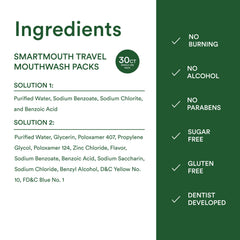 SmartMouth sobres en bolsa de viaje, ideal para movilidad