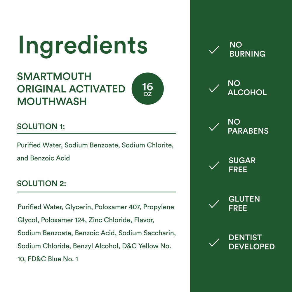 Botella SmartMouth Fresh Mint en ambiente fresco y atractivo