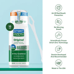 Textura del líquido SmartMouth Fresh Mint, sin alcohol y suave