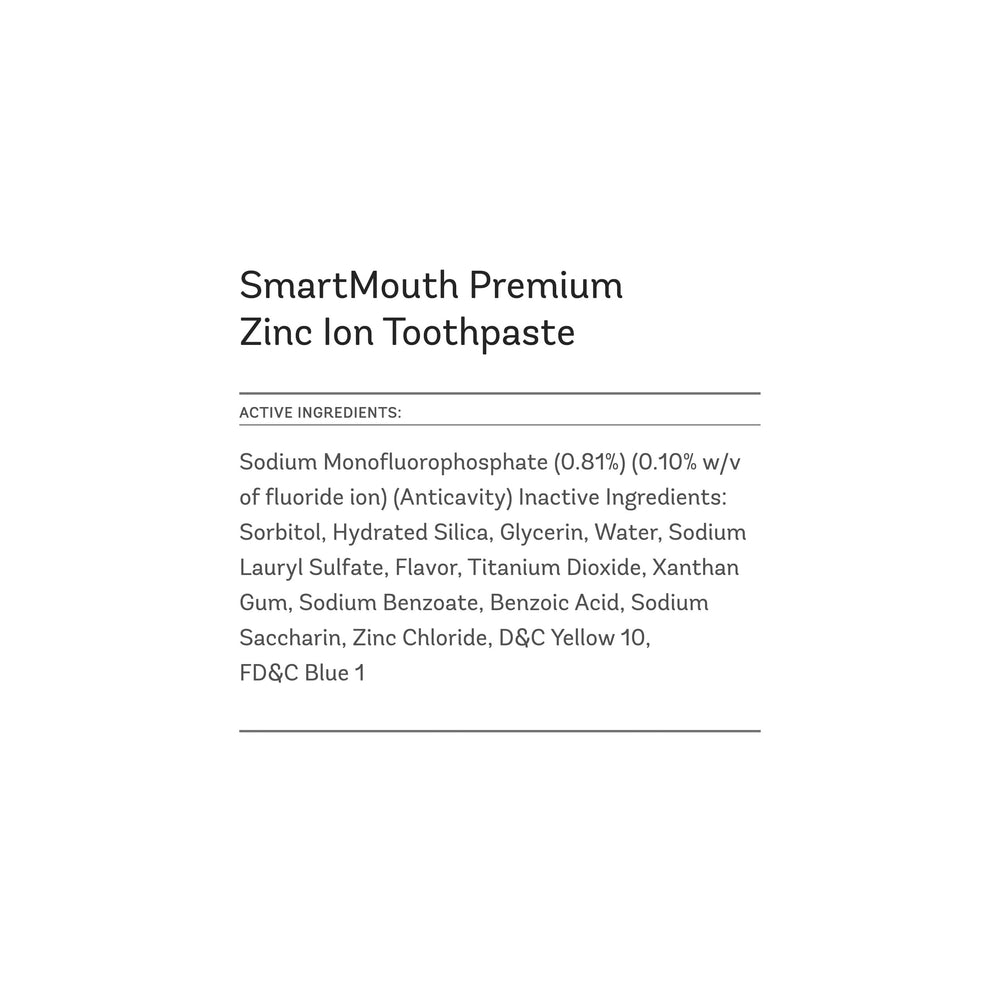 SmartMouth detalle del tubo y textura de la pasta para limpieza suave