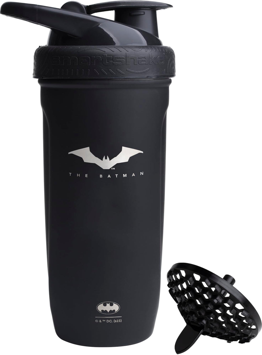Smartshake botella Batman frente mostrando diseño oficial y capacidad 900 ml