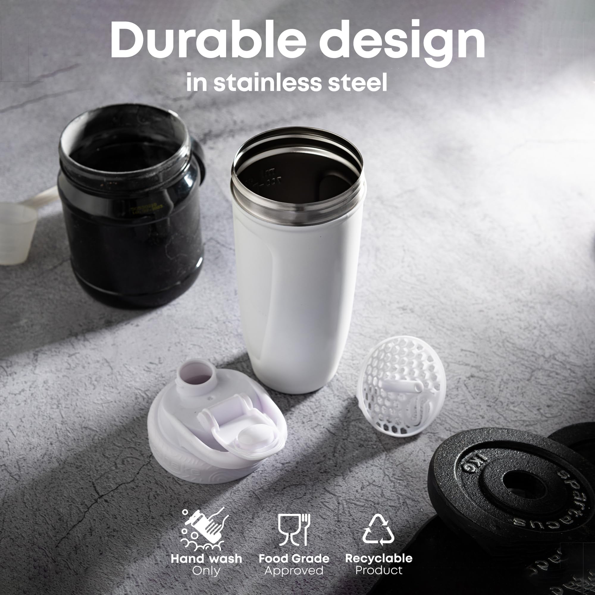 Smartshake rejilla mezcladora interior para mezclar proteínas sin grumos