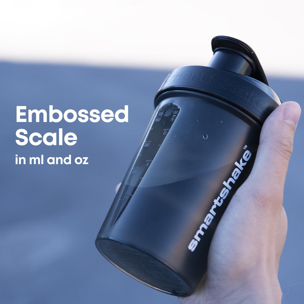 Detalle del plástico del Smartshake Lite de 400 ml, ligero y duradero
