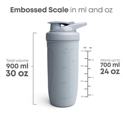 Smartshake rejilla mezcladora en acción mezclando proteína sin ruido ni grumos