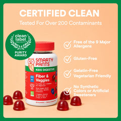 SmartyPants sello Clean Label Project mostrando prueba de pureza