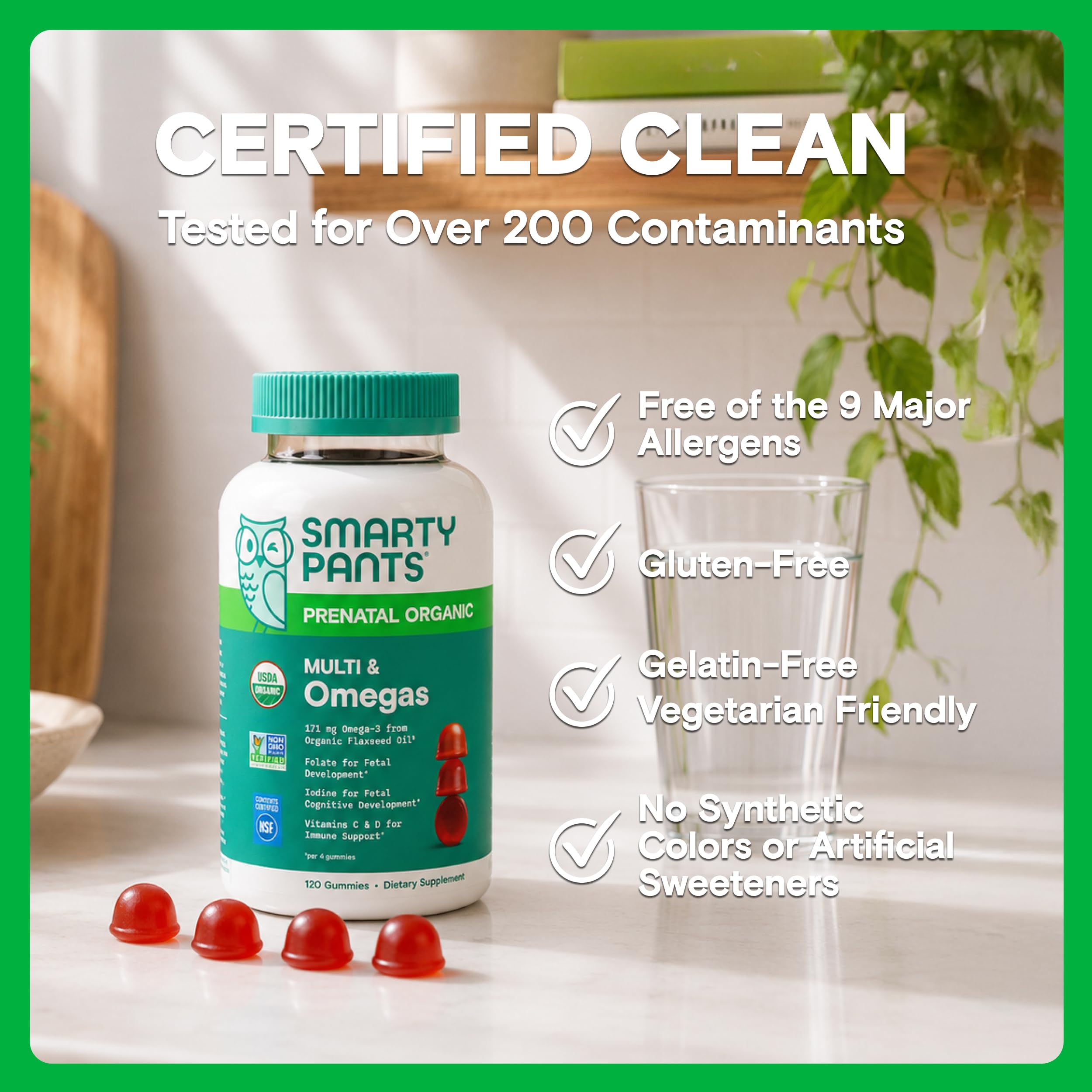 SmartyPants lateral del envase con información nutricional legible