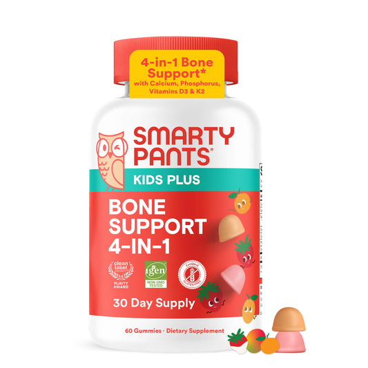 Envase SmartyPants frente mostrando etiqueta y beneficio para crecimiento