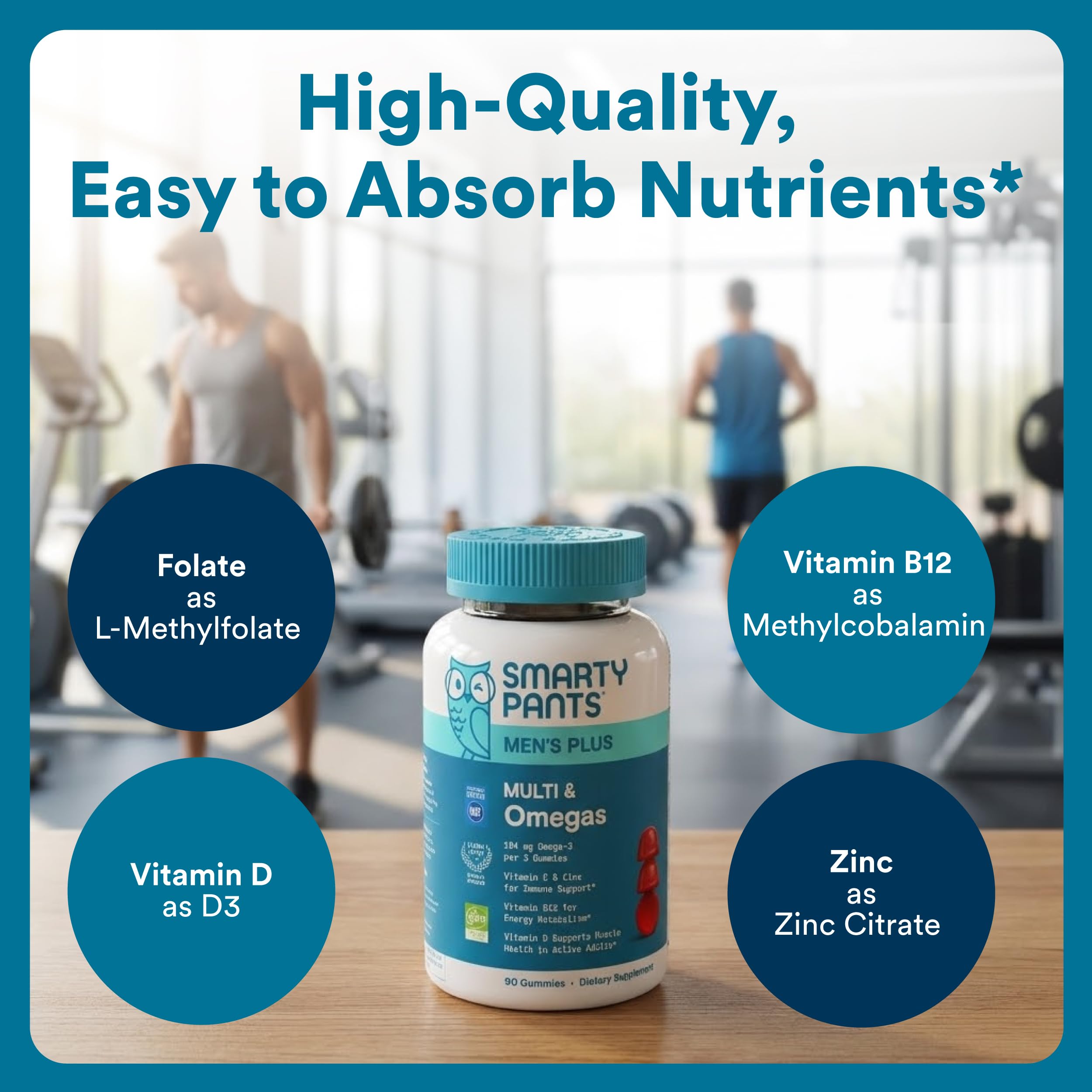 SmartyPants etiqueta nutricional detallada con lista de nutrientes