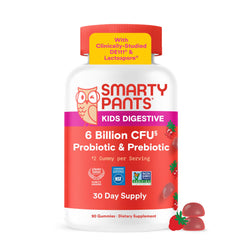 SmartyPants frasco frente mostrando diseño y cantidad