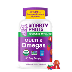SmartyPants frasco frontal con 60 gominolas, fácil identificación y confianza