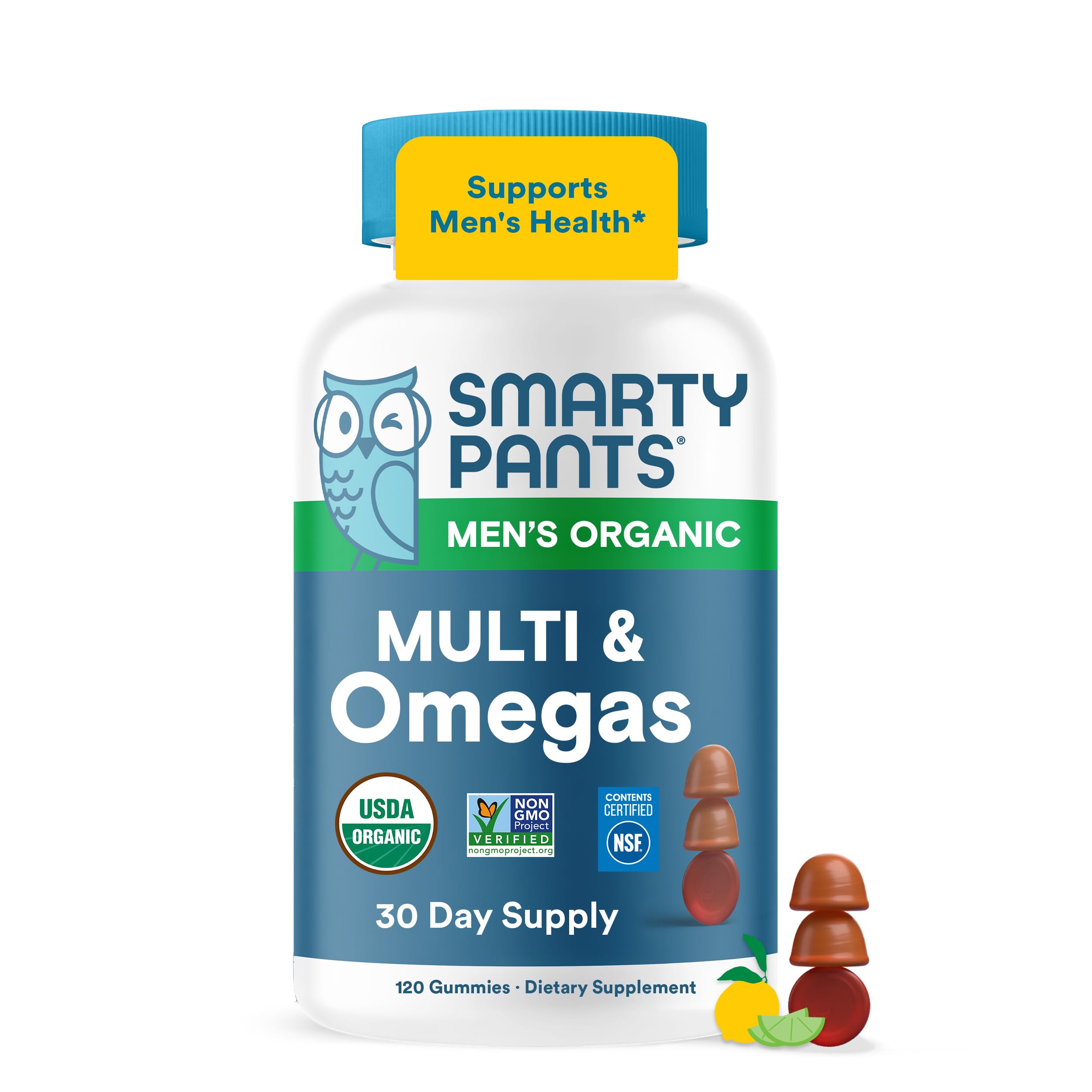 SmartyPants envase frontal mostrando la marca y tamaño, ideal para identificar producto