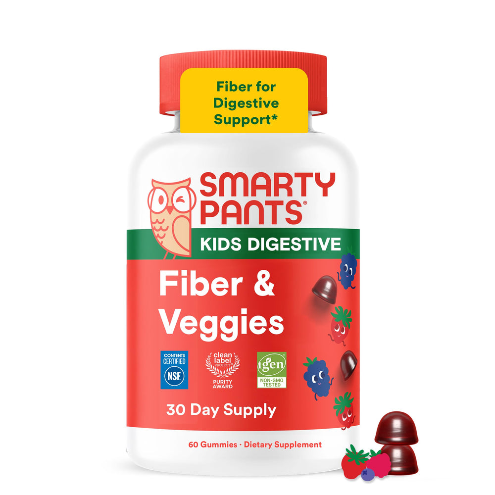 SmartyPants frente del envase mostrando beneficios para digestión