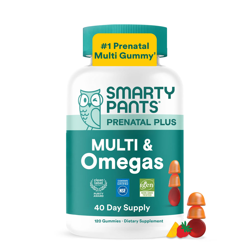 SmartyPants frasco frontal mostrando etiqueta clara y beneficios