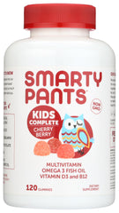 SmartyPants envase frontal mostrando gomitas y beneficios para nutrición infantil