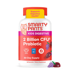 SmartyPants empaque frontal mostrando las gomitas y beneficios