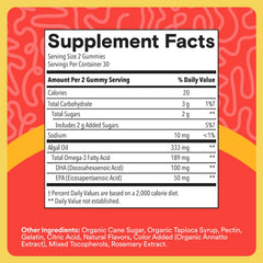 SmartyPants visual aceite de algas como fuente sostenible de omega-3 beneficiosa