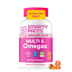SmartyPants envase frontal mostrando 60 gomitas y beneficios visibles