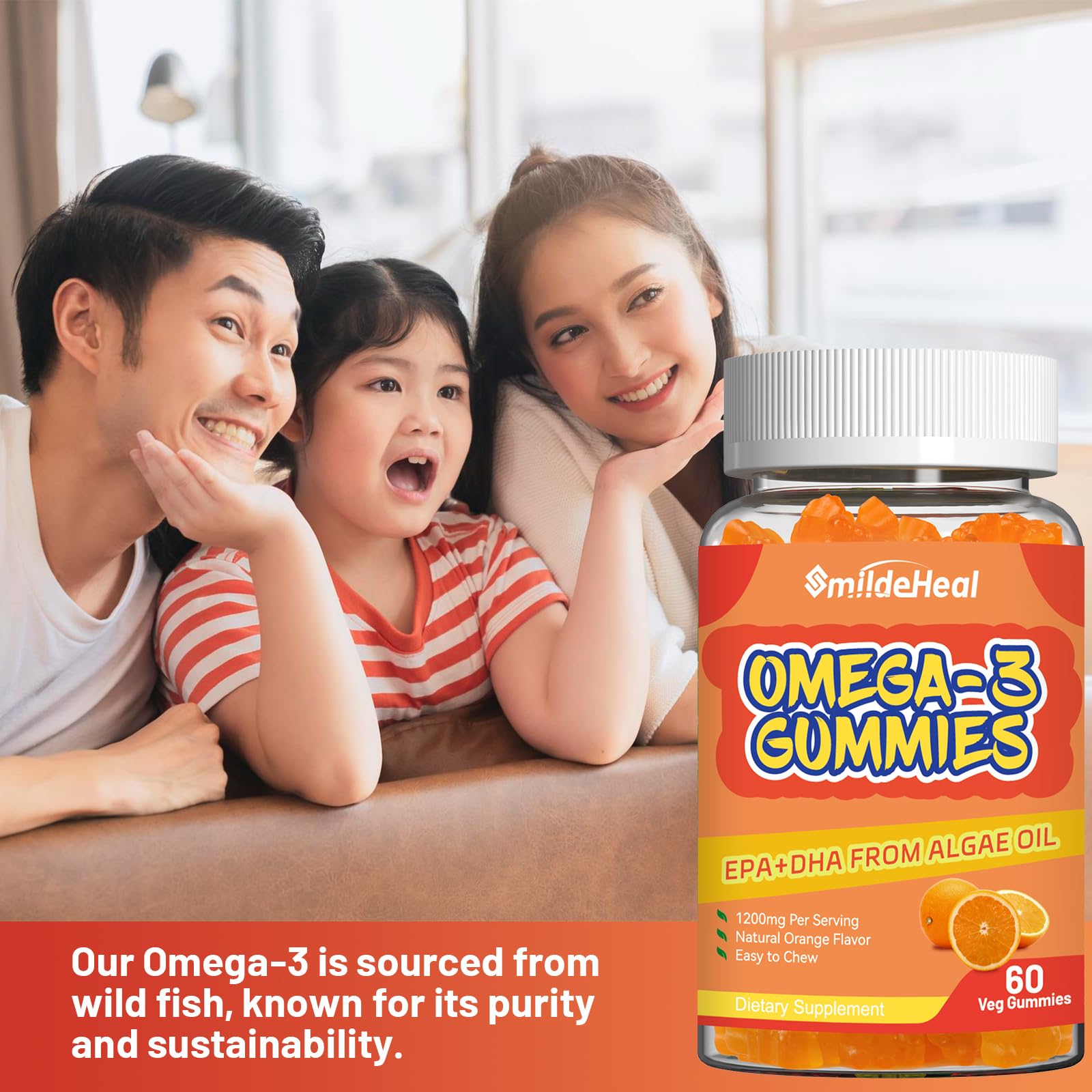 SmildeHeal etiqueta nutricional legible con contenido por porción