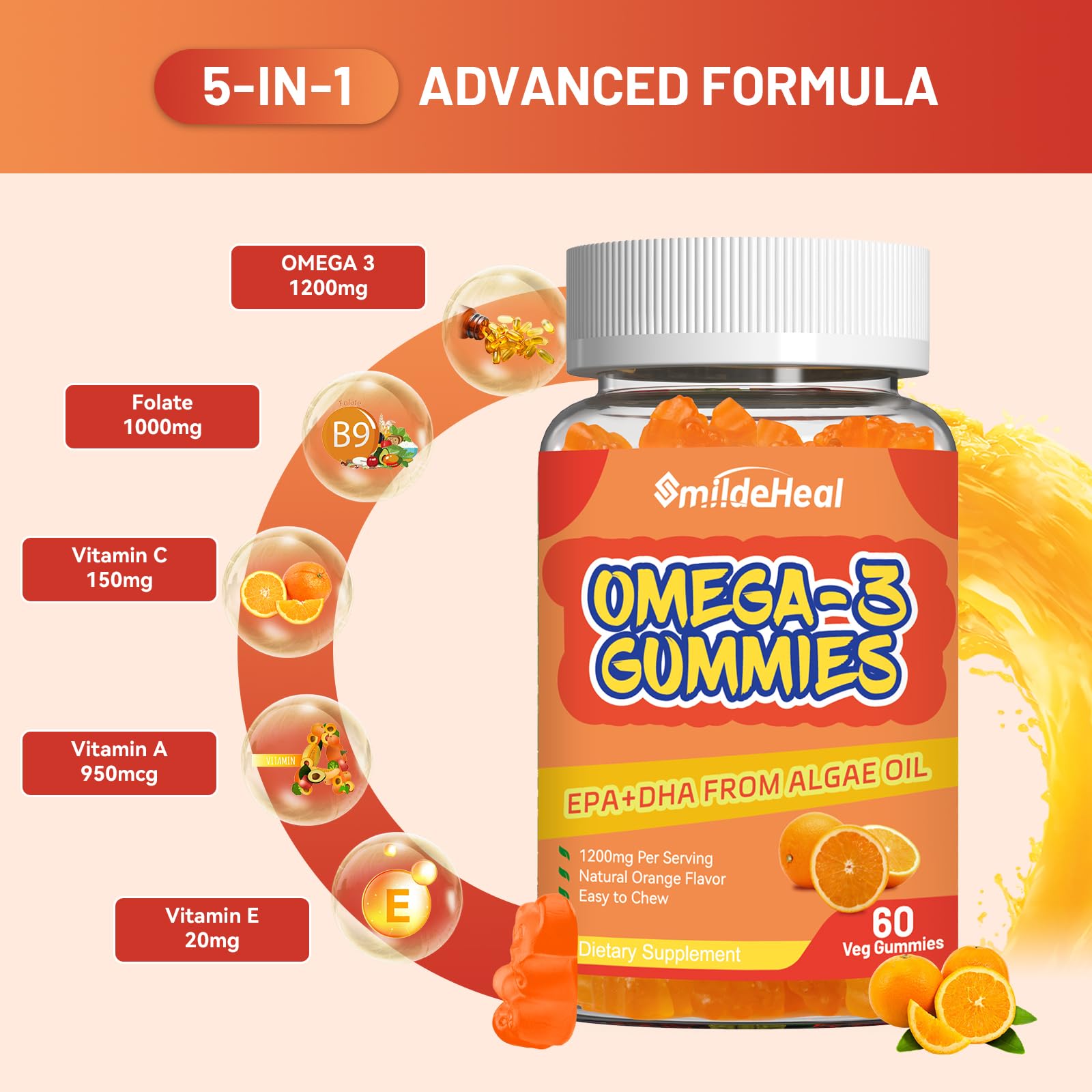 SmildeHeal gomita en mano para comparar tamaño y dosificación