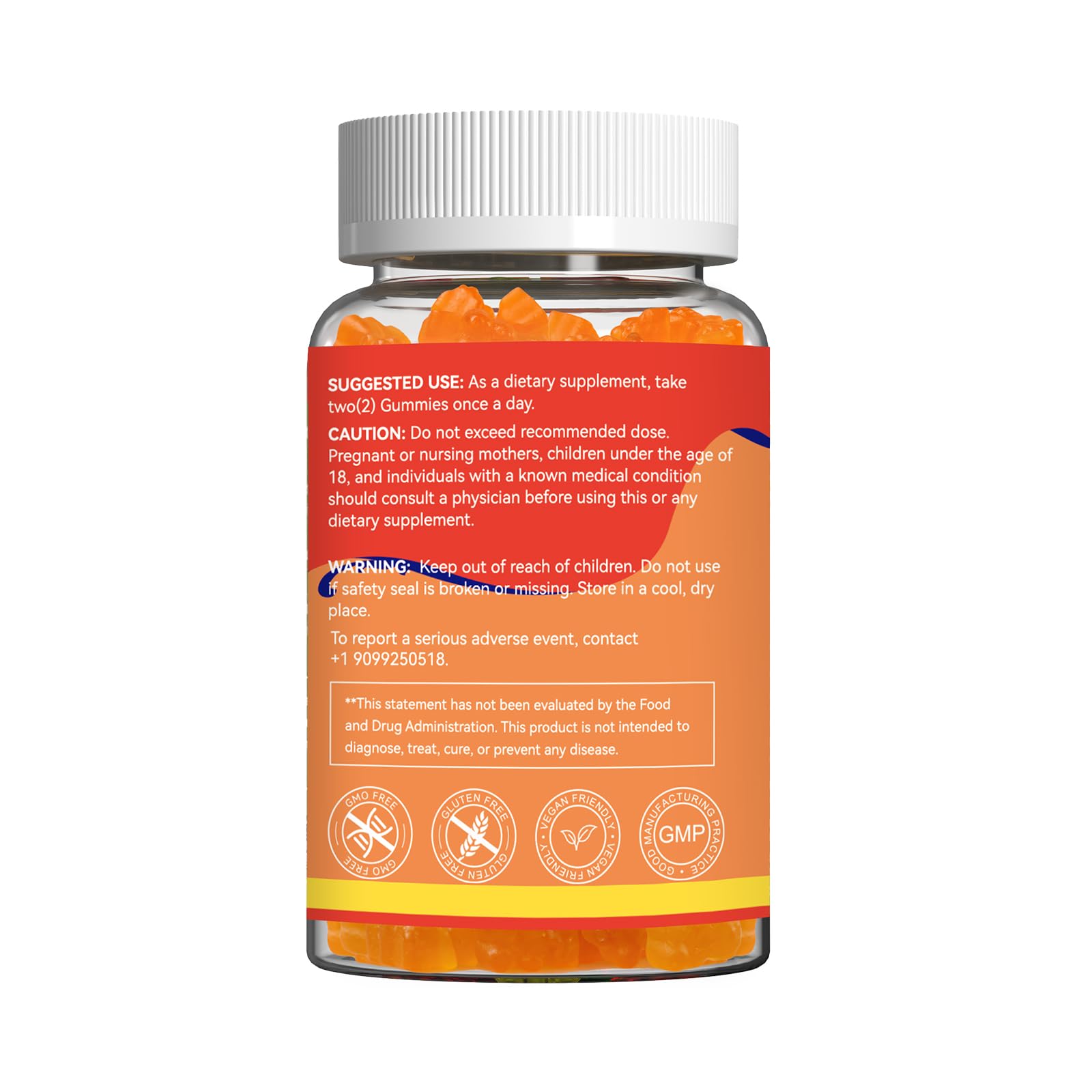 SmildeHeal primer plano de gomita texturizada para alta absorción