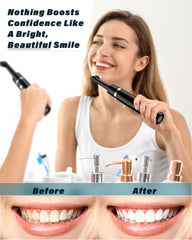 Smile-Aid persona usando el pulidor para una limpieza cómoda y visible